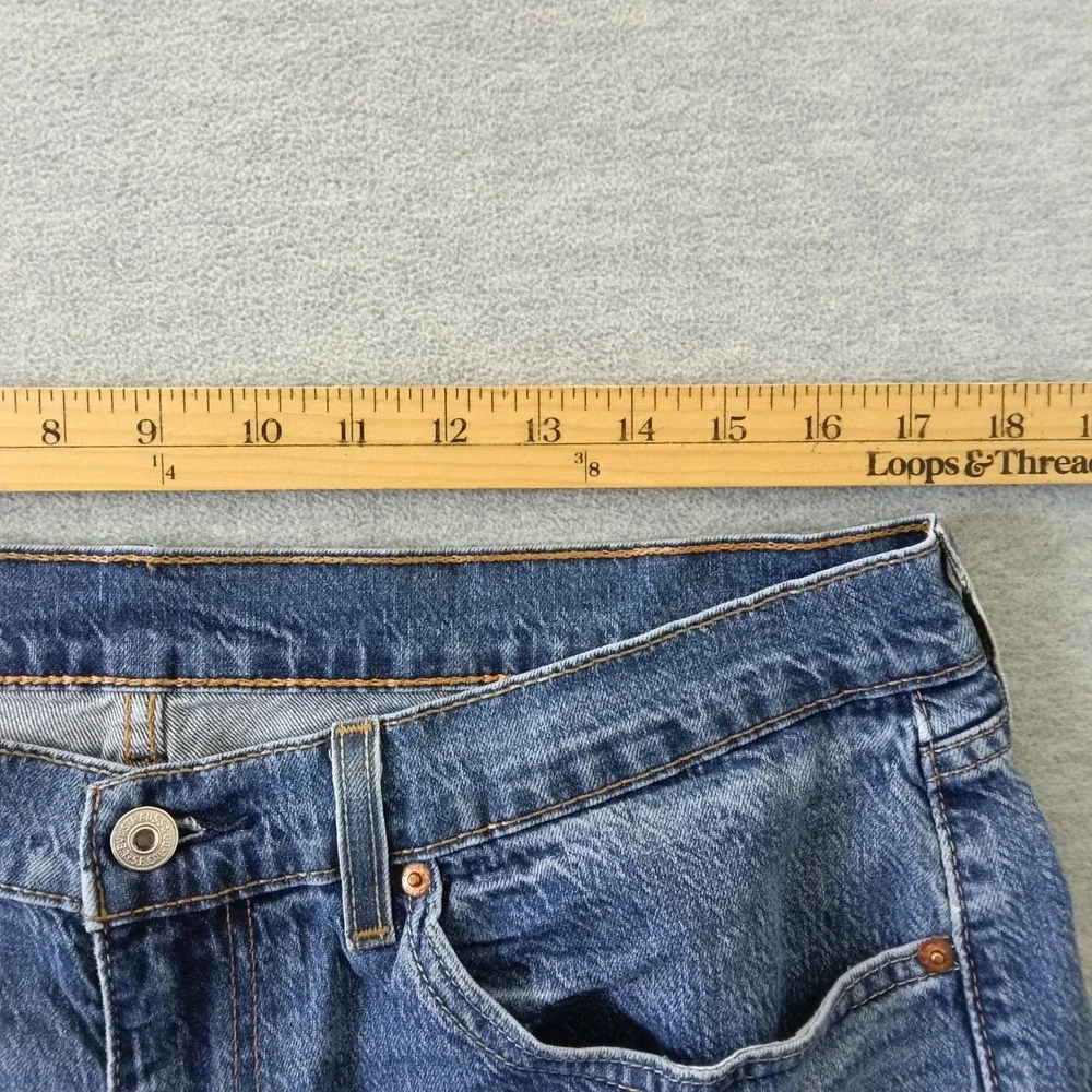 Levis 505 Regular Fit Mens Medium Wash Straight Leg Stretch Jeans W36 L32 Blue